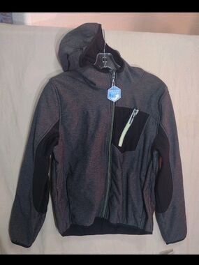 Pacific Trail Outdoor Hooded Jacket – Boys Youth L (14/16) NWT Unisex Gray/Black